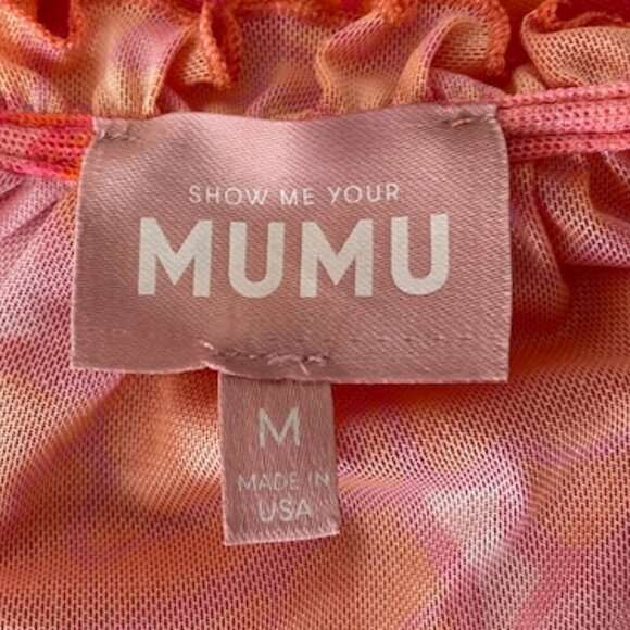 SHOW ME YOUR MUMU Viola Coral Mini Dress M - Picture 6 of 17